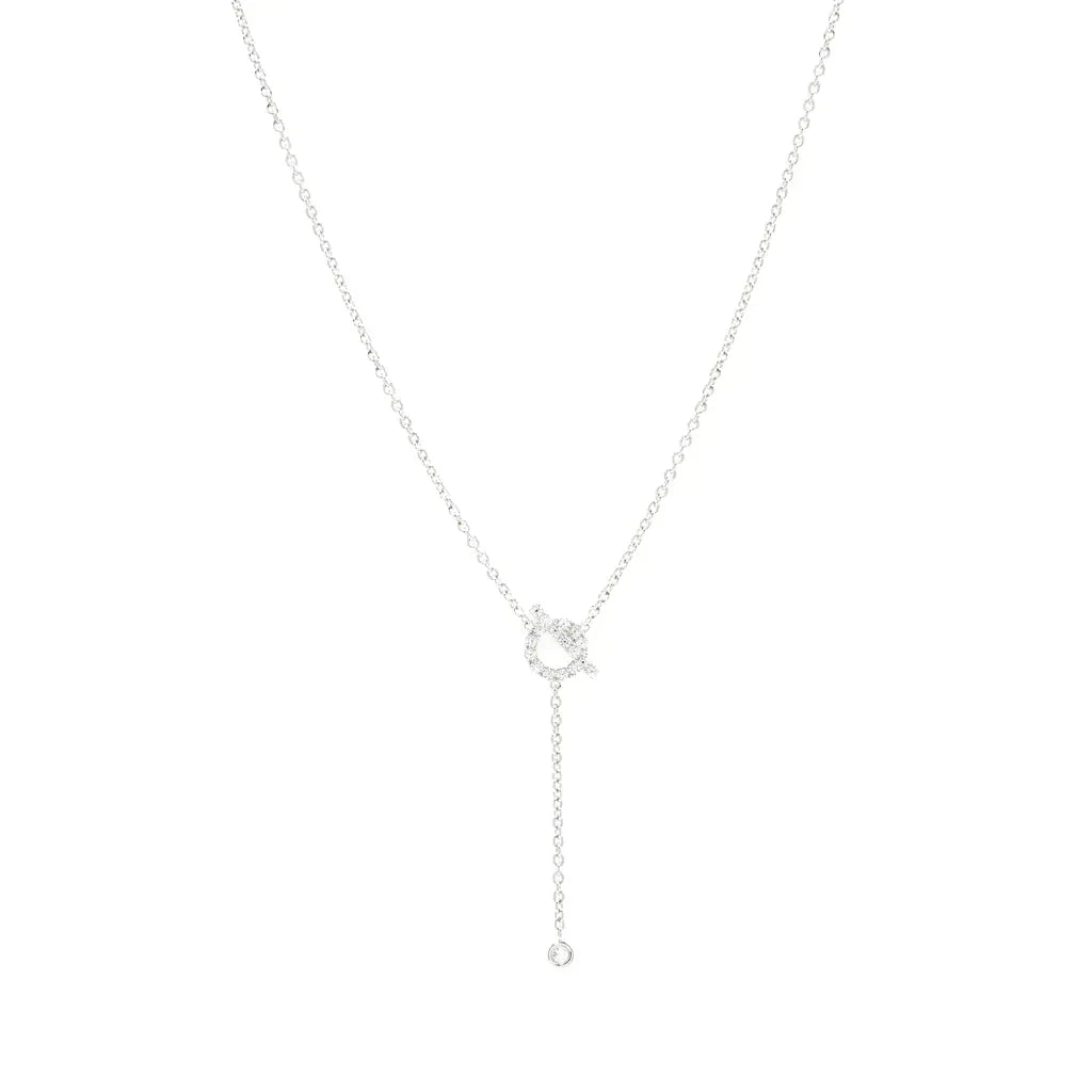 [⭐Aura]FINESSE SILVER DIAMOND NECKLACE