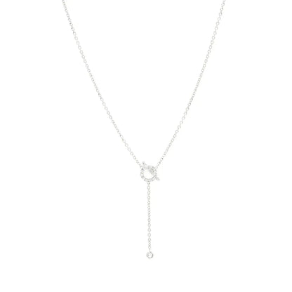 [⭐Aura]FINESSE SILVER DIAMOND NECKLACE