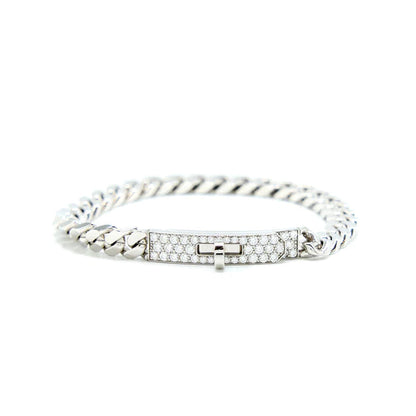 [⭐Aura]KELLY CHAIN SILVER DIAMOND BRACELET