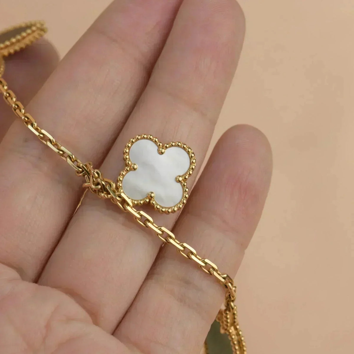 [⭐Aura]LUCKY SPRING 5 MOTIF GOLD BRACELET