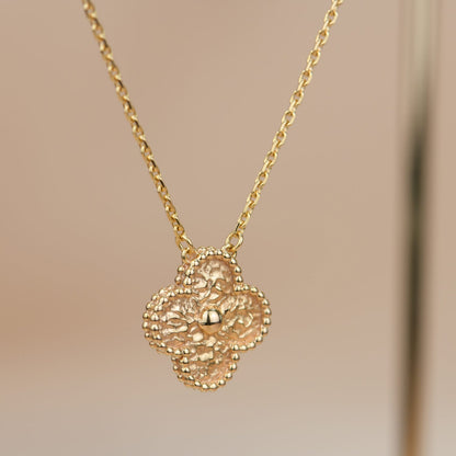 [⭐Aura]CLOVER 15MM  BRONZING NECKLACE