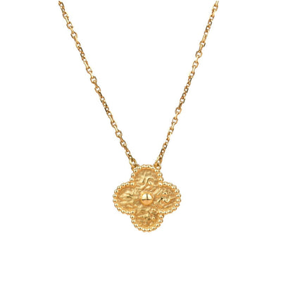 [⭐Aura]CLOVER 15MM  BRONZING NECKLACE