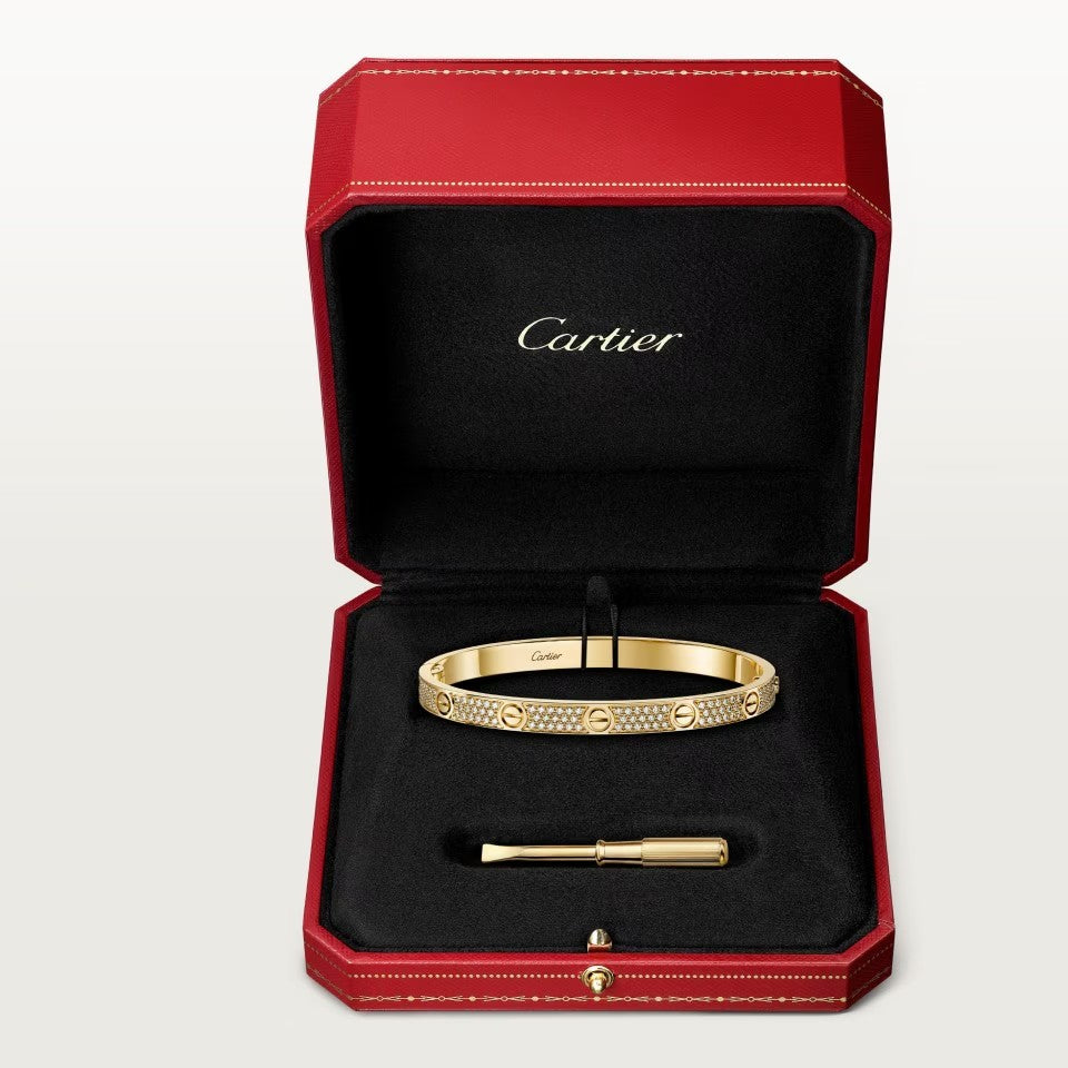 [⭐Aura]LOVE BRACELET 4.8MM DIAMOND-PAVED