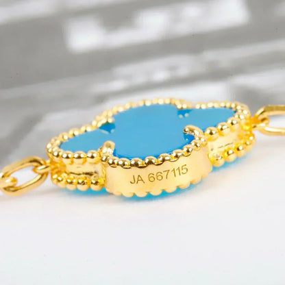 [⭐Aura] CLOVER 5 MOTIF TURQUOISE BRACELET COLLECTION