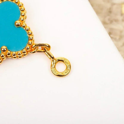 [⭐Aura] CLOVER 5 MOTIF TURQUOISE BRACELET COLLECTION