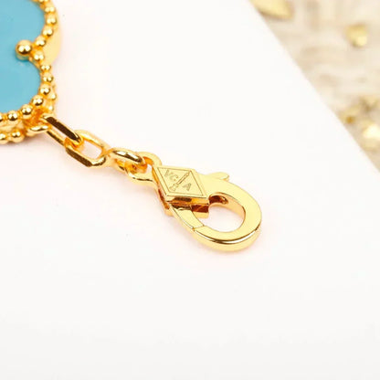 [⭐Aura] CLOVER 5 MOTIF TURQUOISE BRACELET COLLECTION