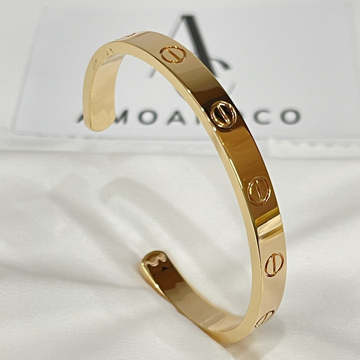 [⭐Aura]LOVE BRACELET 6.1MM OPEN CUFF