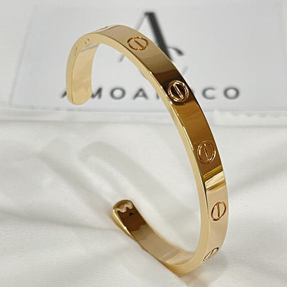 [⭐Aura]LOVE BRACELET 6.1MM OPEN CUFF