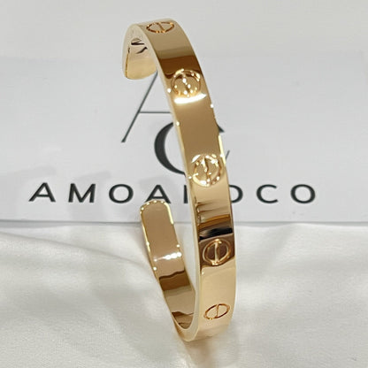 [⭐Aura]LOVE BRACELET 6.1MM OPEN CUFF