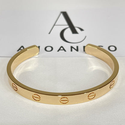 [⭐Aura]LOVE BRACELET 6.1MM OPEN CUFF