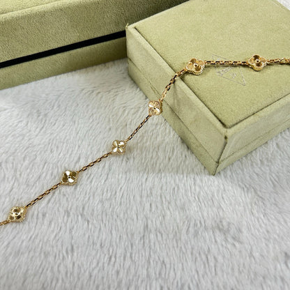[⭐Aura]CLOVER 6 MOTIF DIAMOND BRACELET