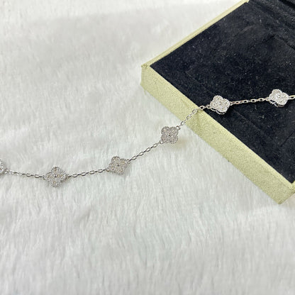 [⭐Aura]CLOVER 6 MOTIF DIAMOND BRACELET