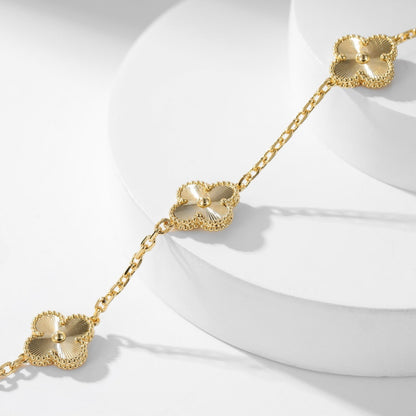 [⭐Aura]CLOVER 10 MOTIFS LASER NECKLACE