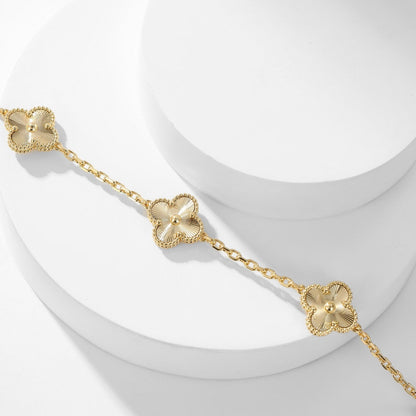 [⭐Aura]CLOVER 10 MOTIFS LASER NECKLACE