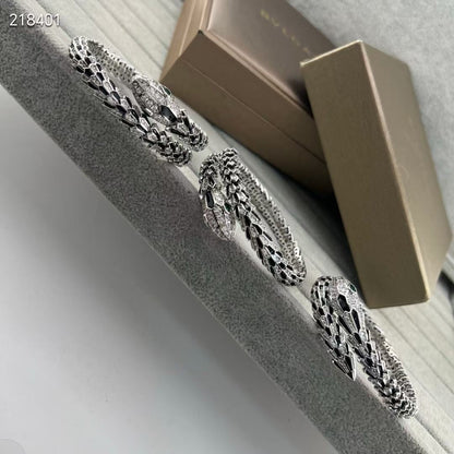 [⭐Aura]NEW OBSIDIAN & DIAMOND SERPENT BRACELET