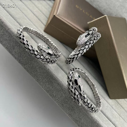 [⭐Aura]NEW OBSIDIAN & DIAMOND SERPENT BRACELET