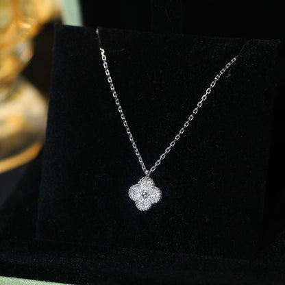 [⭐Aura]CLOVER MINI 9.5MM PENDANT DIAMOND NECKLACE