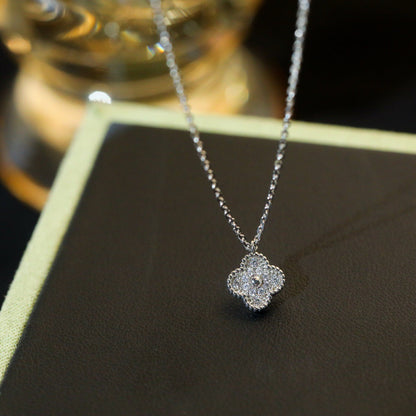 [⭐Aura]CLOVER MINI 9.5MM PENDANT DIAMOND NECKLACE