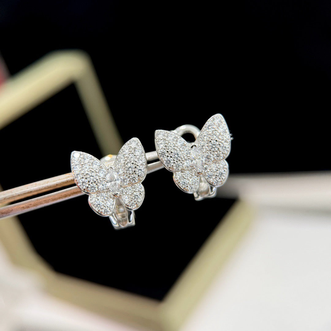 [⭐Aura]BUTTERFLY ALL DIAMOND EARRINGS