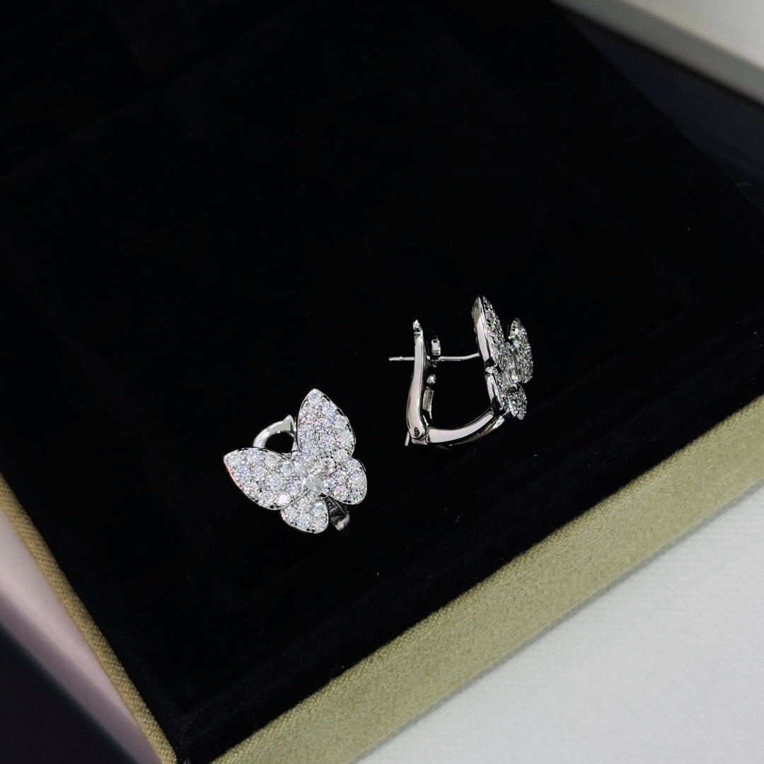 [⭐Aura]BUTTERFLY ALL DIAMOND EARRINGS