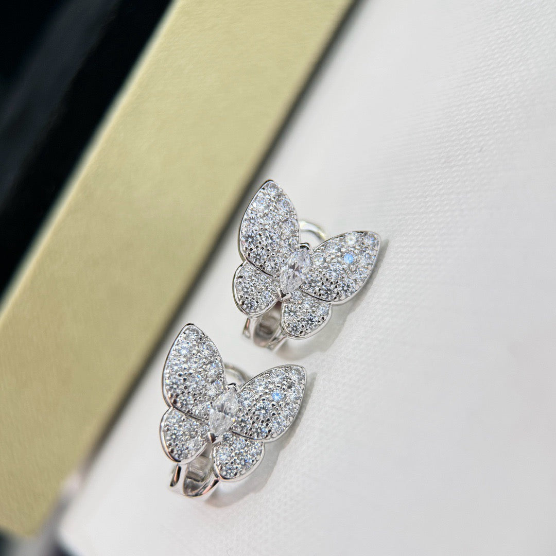 [⭐Aura]BUTTERFLY ALL DIAMOND EARRINGS