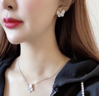 [⭐Aura]BUTTERFLY ALL DIAMOND EARRINGS
