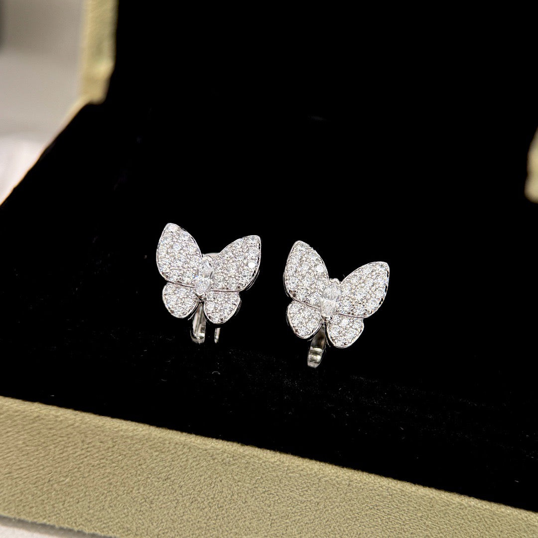 [⭐Aura]BUTTERFLY ALL DIAMOND EARRINGS