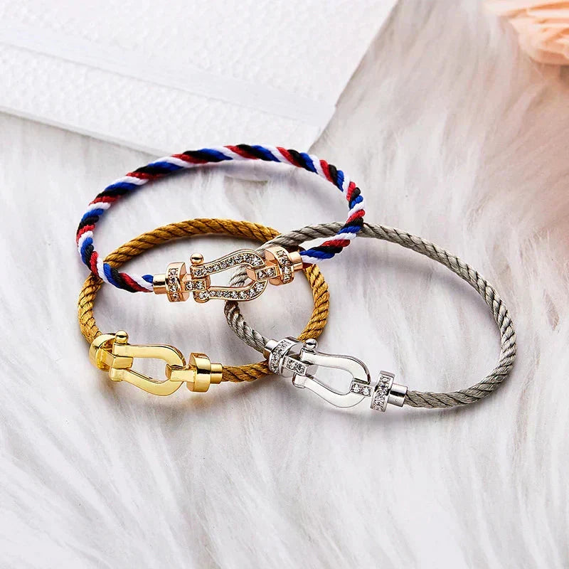 [⭐Aura]FORCE LARGE HORSESHOE NO DIAMOND BRACELET GOLD