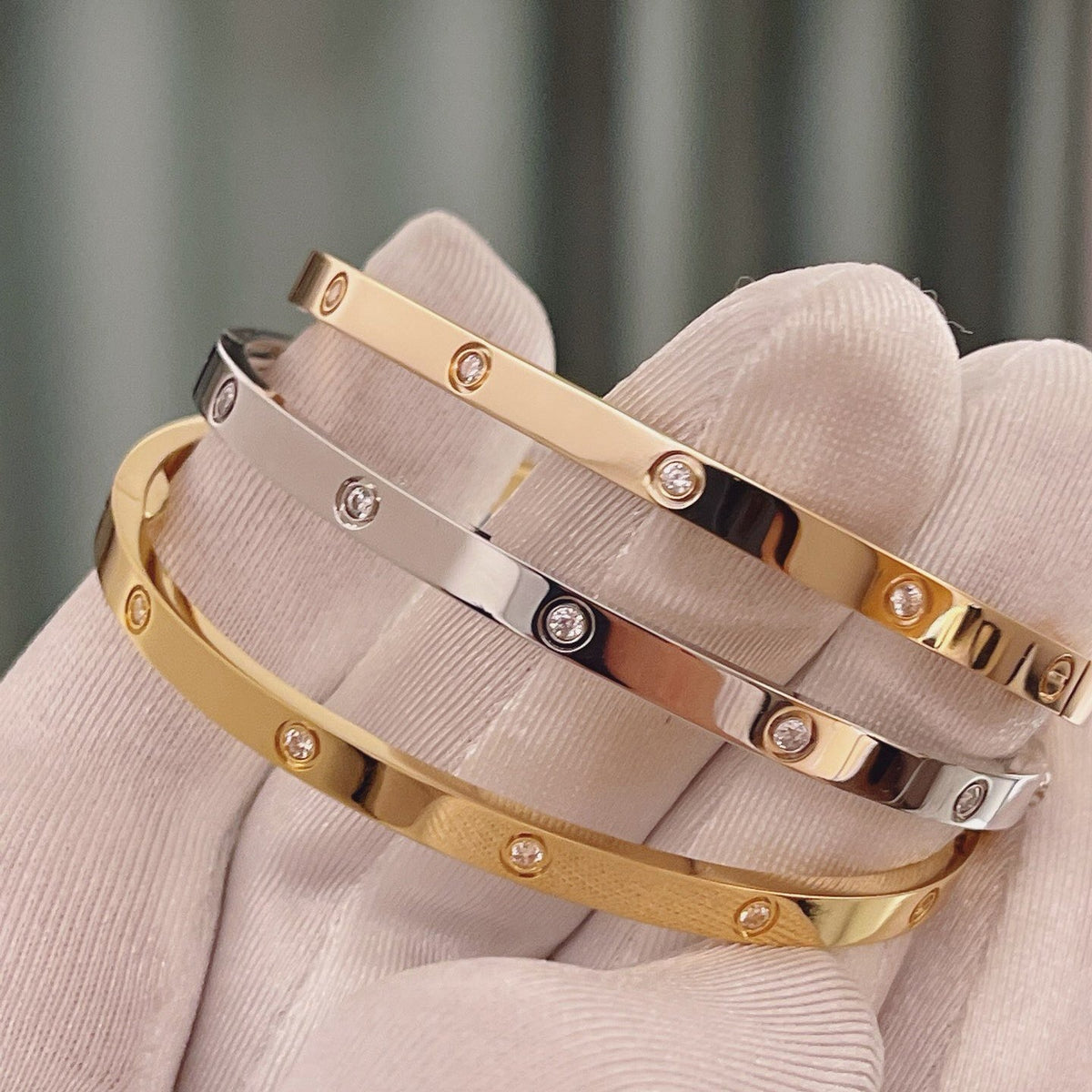 [⭐Aura]LOVE BRACELET 3.65MM 10 DIAMONDS