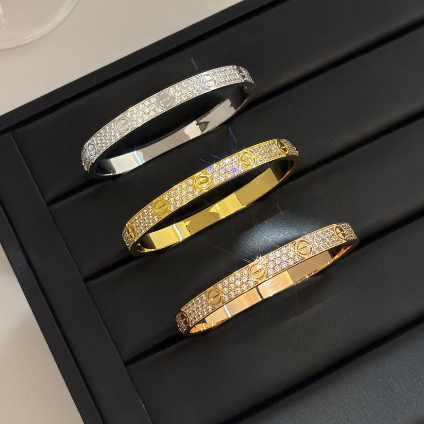 [⭐Aura]LOVE BRACELET 6.1MM DIAMOND-PAVED