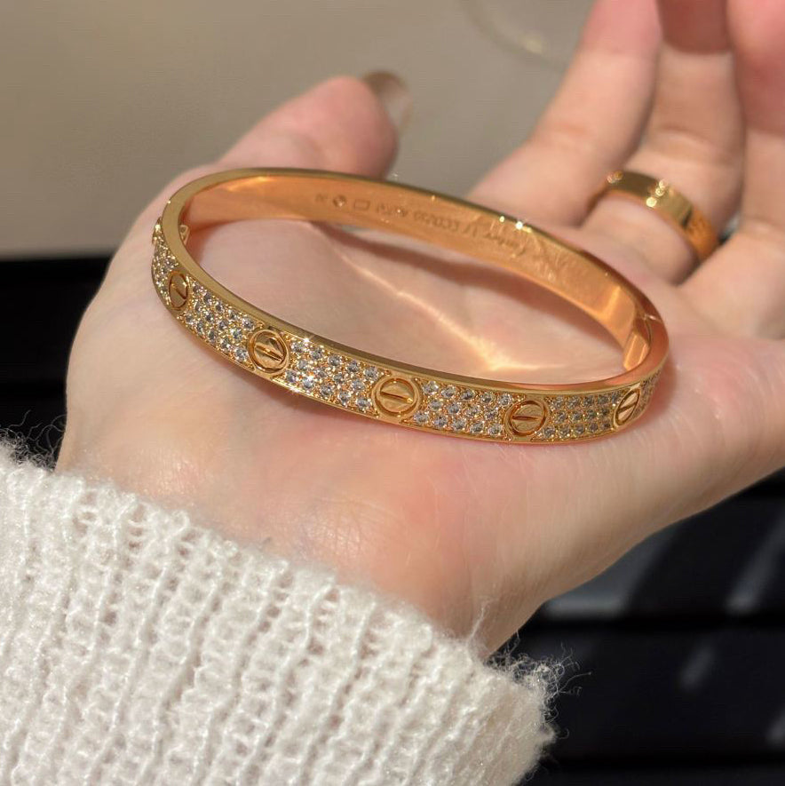 [⭐Aura]LOVE BRACELET 6.1MM DIAMOND-PAVED