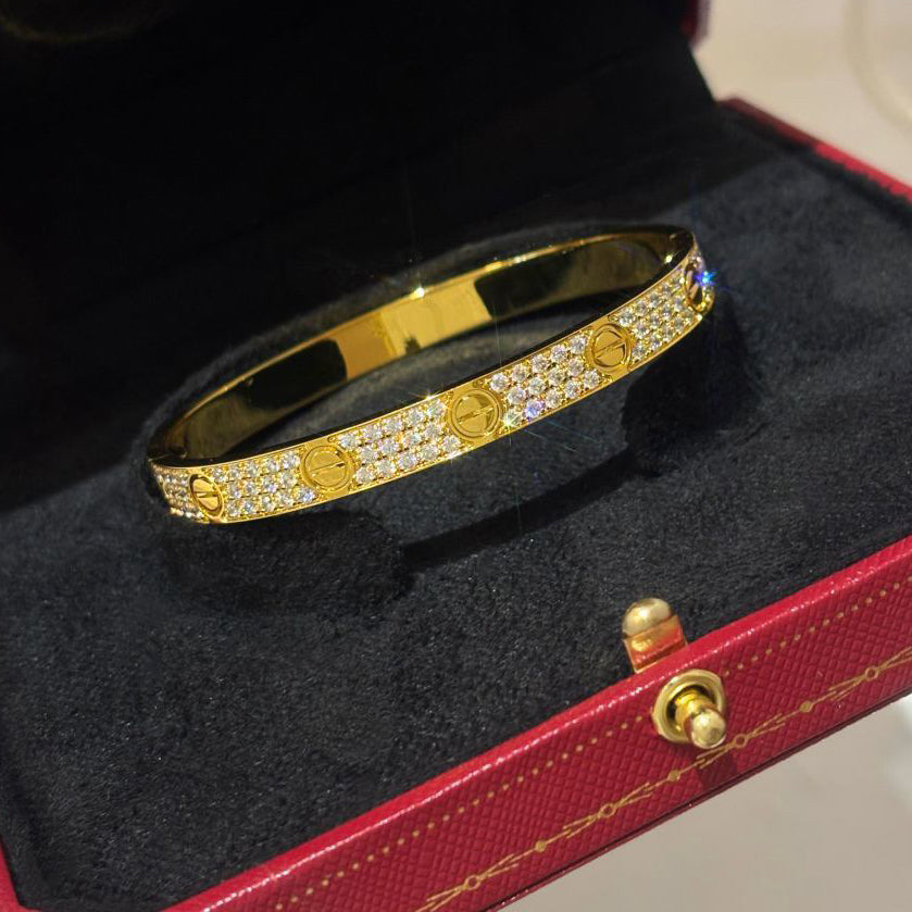 [⭐Aura]LOVE BRACELET 6.1MM DIAMOND-PAVED