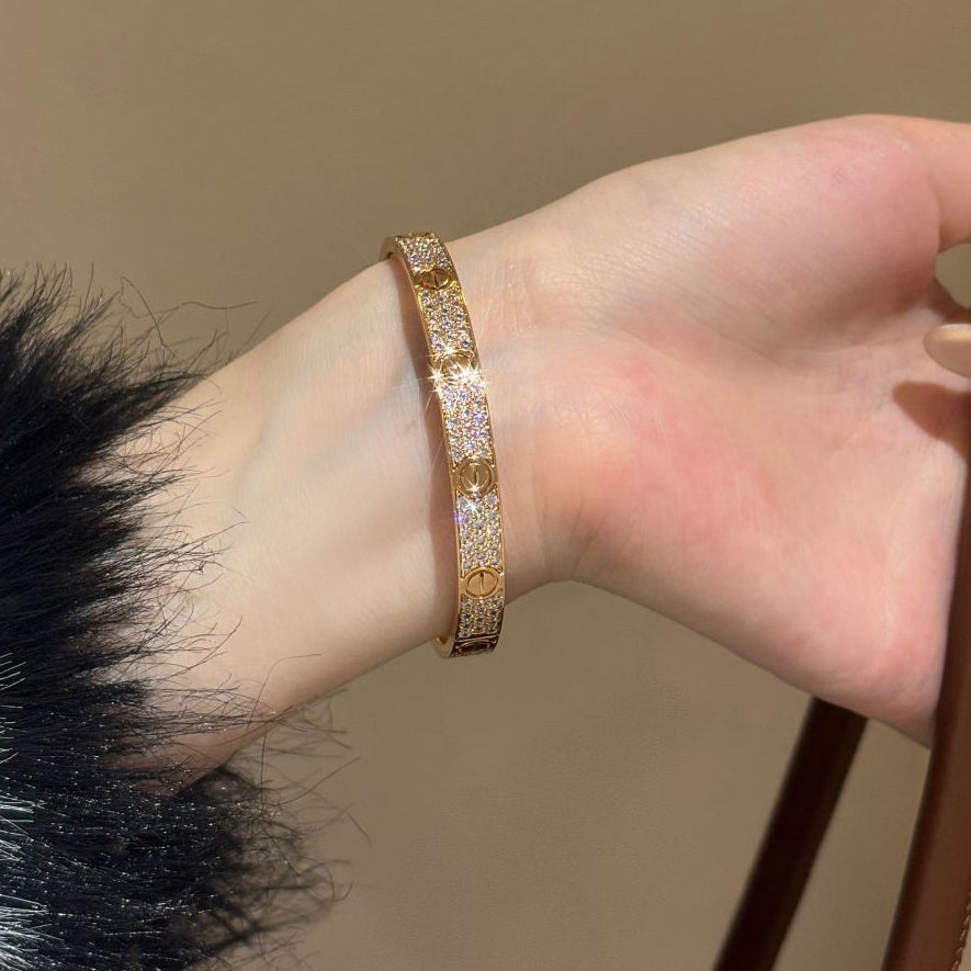 [⭐Aura]LOVE BRACELET 6.1MM DIAMOND-PAVED
