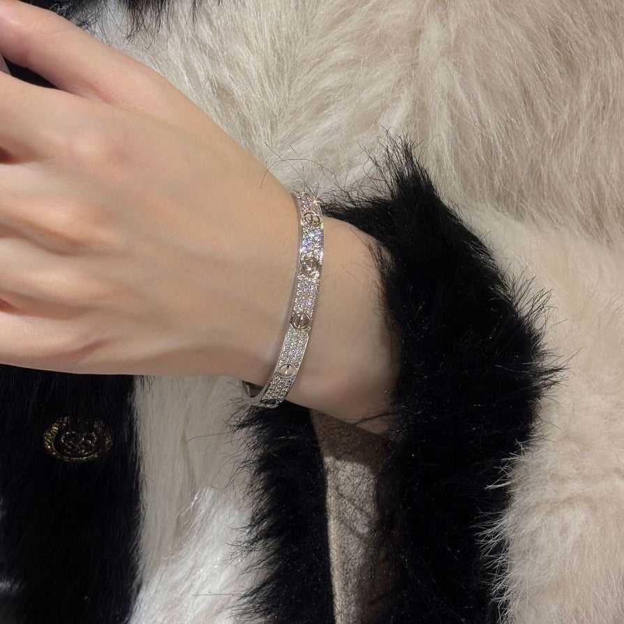 [⭐Aura]LOVE BRACELET 6.1MM DIAMOND-PAVED