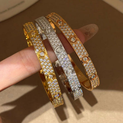 [⭐Aura]LOVE BRACELET 6.1MM DIAMOND-PAVED 10 BIG DIAMONDS