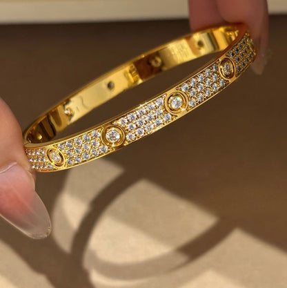 [⭐Aura]LOVE BRACELET 6.1MM DIAMOND-PAVED 10 BIG DIAMONDS