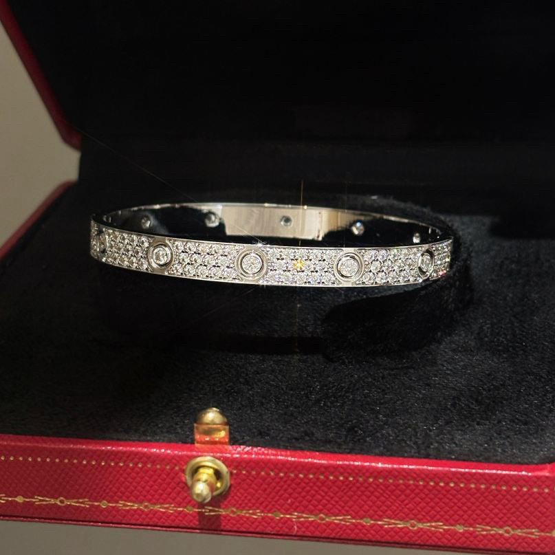 [⭐Aura]LOVE BRACELET 6.1MM DIAMOND-PAVED 10 BIG DIAMONDS