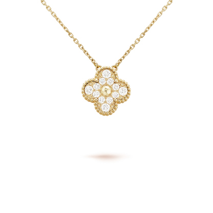 [⭐Aura]CLOVER 15MM DIAMOND SINGLE FLOWER NECKLACE