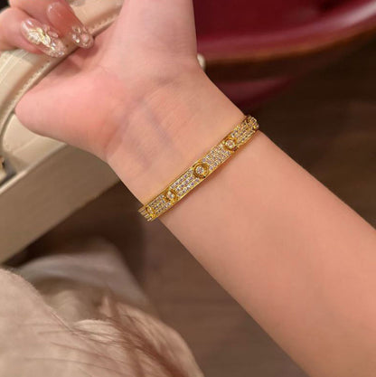 [⭐Aura]LOVE BRACELET 6.1MM DIAMOND-PAVED 10 BIG DIAMONDS