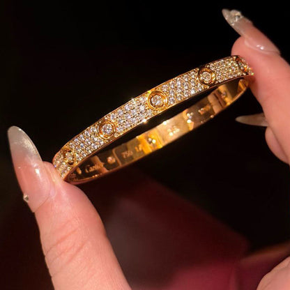 [⭐Aura]LOVE BRACELET 6.1MM DIAMOND-PAVED 10 BIG DIAMONDS