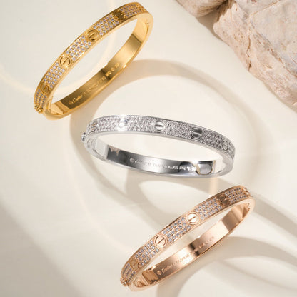 [⭐Aura]LOVE BRACELET 6.1MM DIAMOND-PAVED