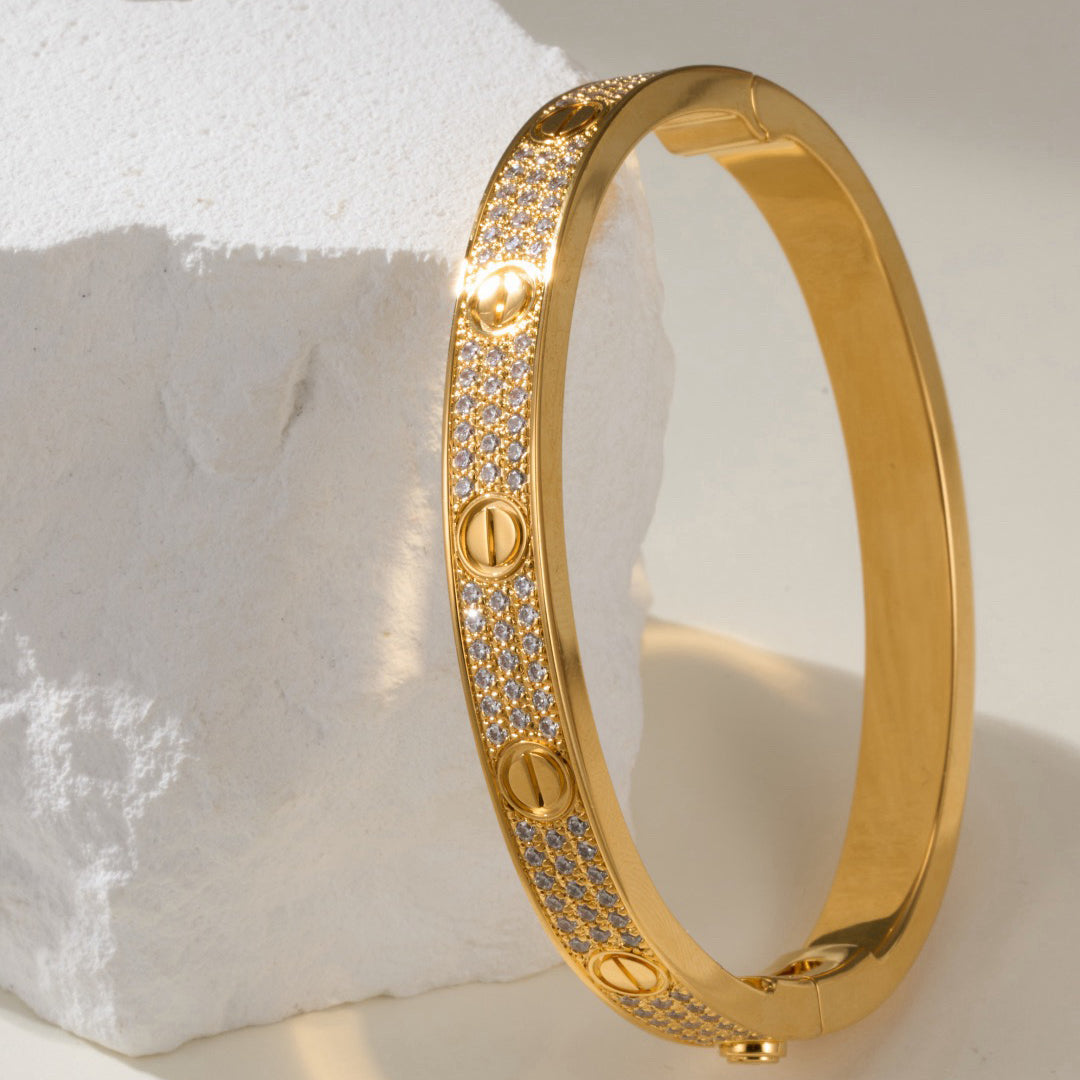 [⭐Aura]LOVE BRACELET 6.1MM DIAMOND-PAVED