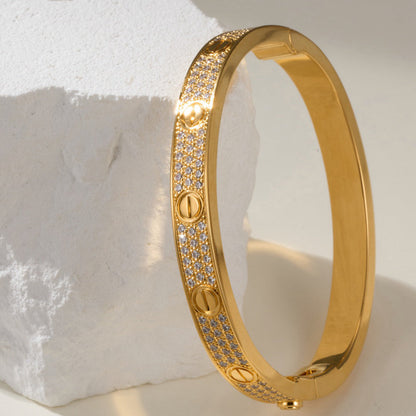 [⭐Aura]LOVE BRACELET 6.1MM DIAMOND-PAVED