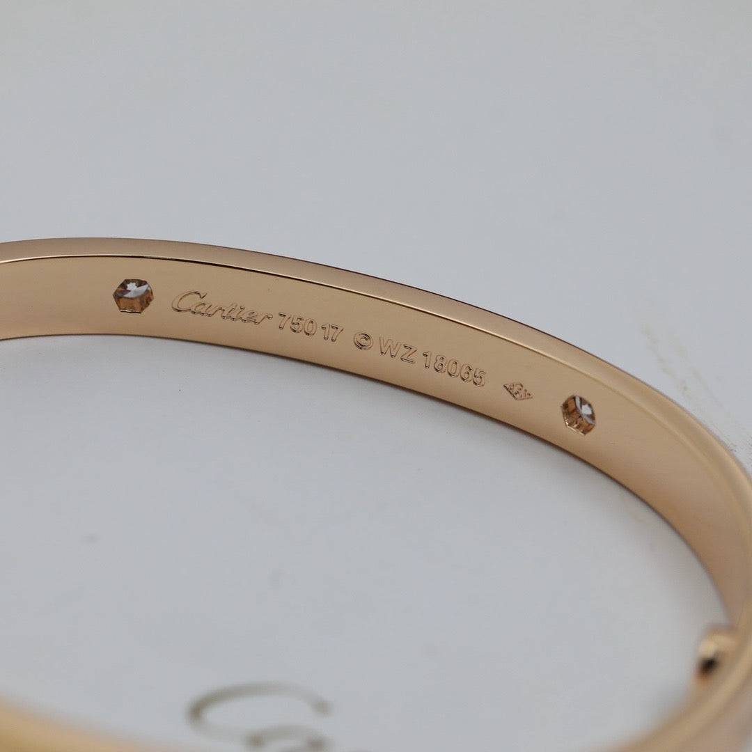 [⭐Aura]LOVE BRACELET 6.1MM 4 DIAMONDS