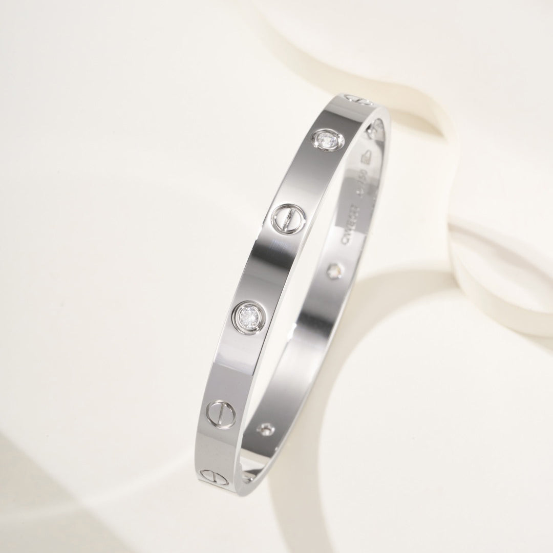 [⭐Aura]LOVE BRACELET 6.1MM 4 DIAMONDS