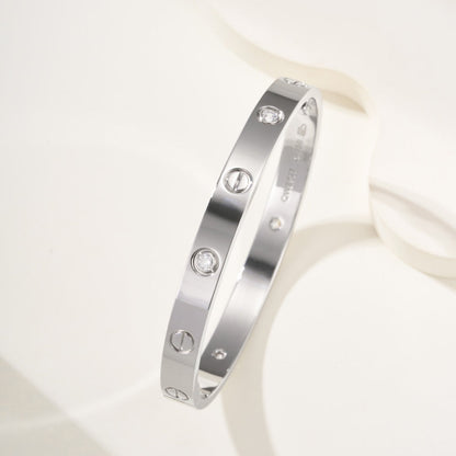 [⭐Aura]LOVE BRACELET 6.1MM 4 DIAMONDS