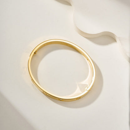 [⭐Aura]LOVE BRACELET 6.1MM 4 DIAMONDS