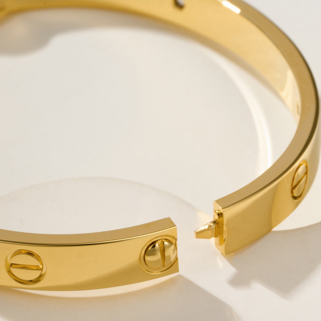 [⭐Aura]LOVE BRACELET 6.1MM 4 DIAMONDS