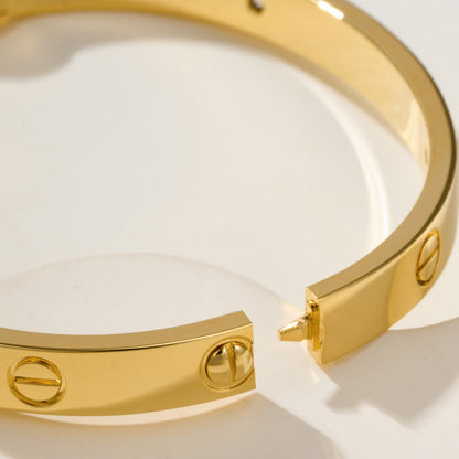[⭐Aura]LOVE BRACELET 6.1MM 4 DIAMONDS