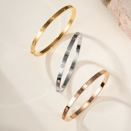 [⭐Aura]LOVE BRACELET 3.65MM 6 DIAMONDS